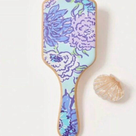 Lilly Pulitzer Accessories - Lilly Pulitzer Purple Floral Hair Brush and hair clip